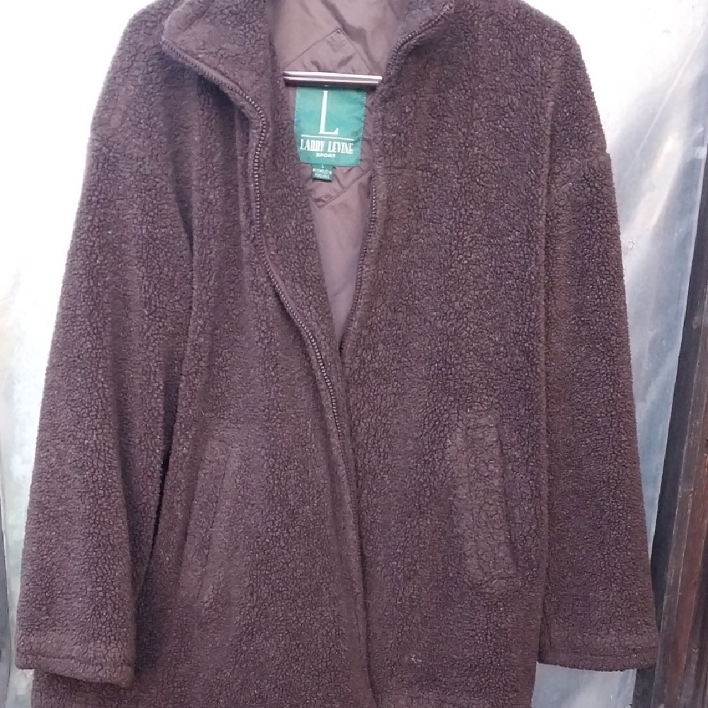 Larry Levine Chocolate Teddy Jacket